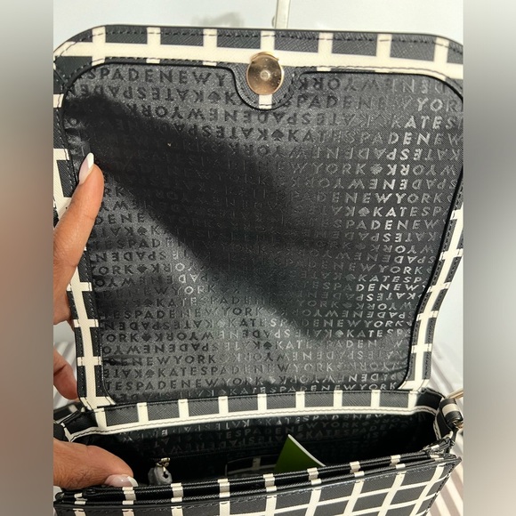 NWOT Kate Spade Laurel Way Carsen Crossbody Checker Coated Canvas $278 - Picture 5 of 6